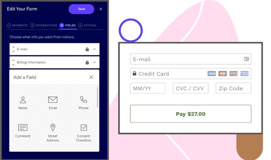 リードページのチェックアウト