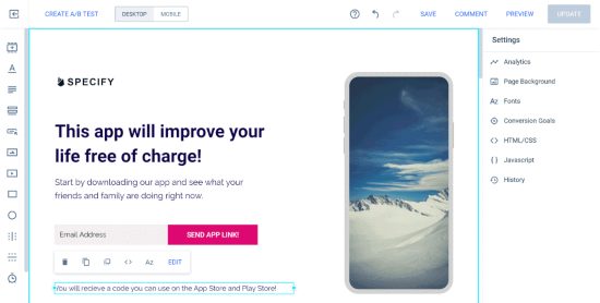 Instapage منشئ الصفحة