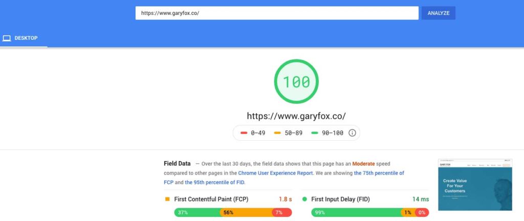 ข้อมูลความเร็วเว็บไซต์สำหรับการจัดอันดับ seo