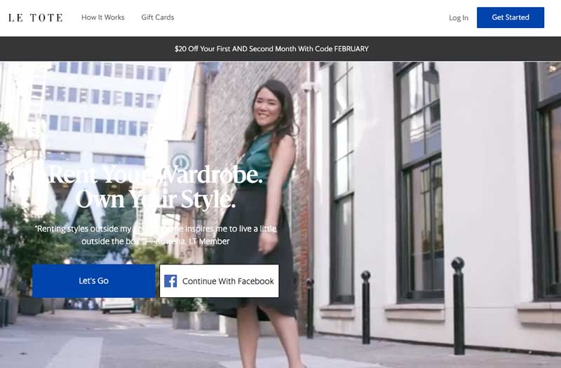 Moda için Le Tote abonelik modeli