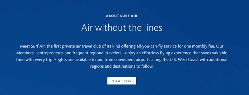 surfair abonelik iş modeli