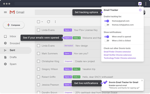 เครื่องมือเผยแพร่บล็อกเกอร์ snov.io