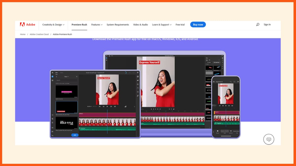 Pelajari Pengeditan Video di Adobe Premiere Rush CC