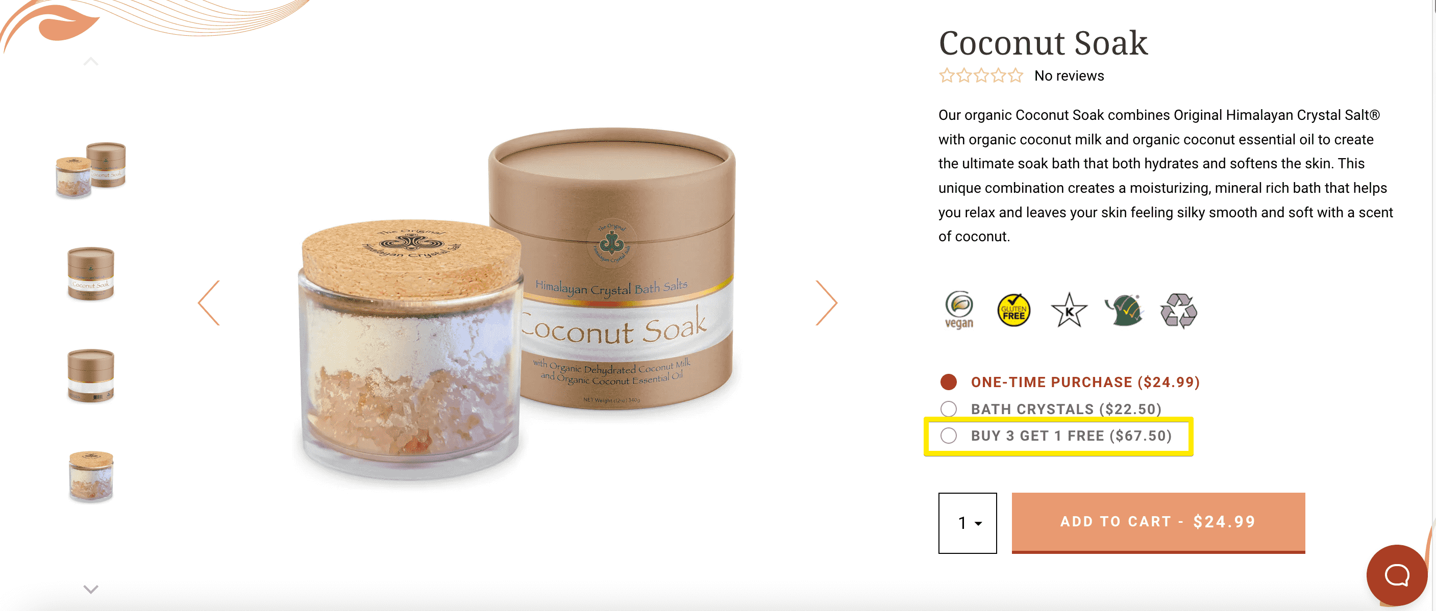 Ejemplo de paquete BOGO