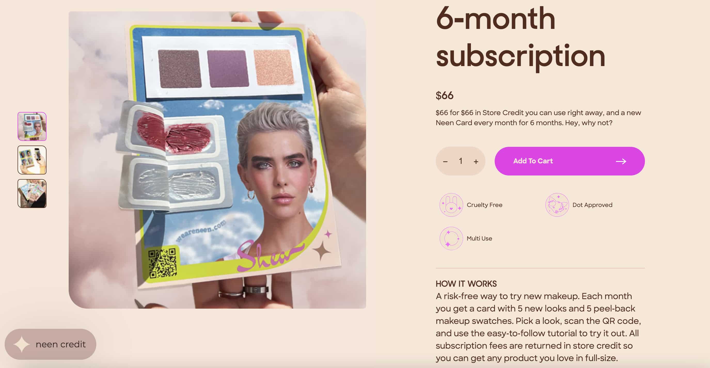 Ejemplo de un paquete de suscripción