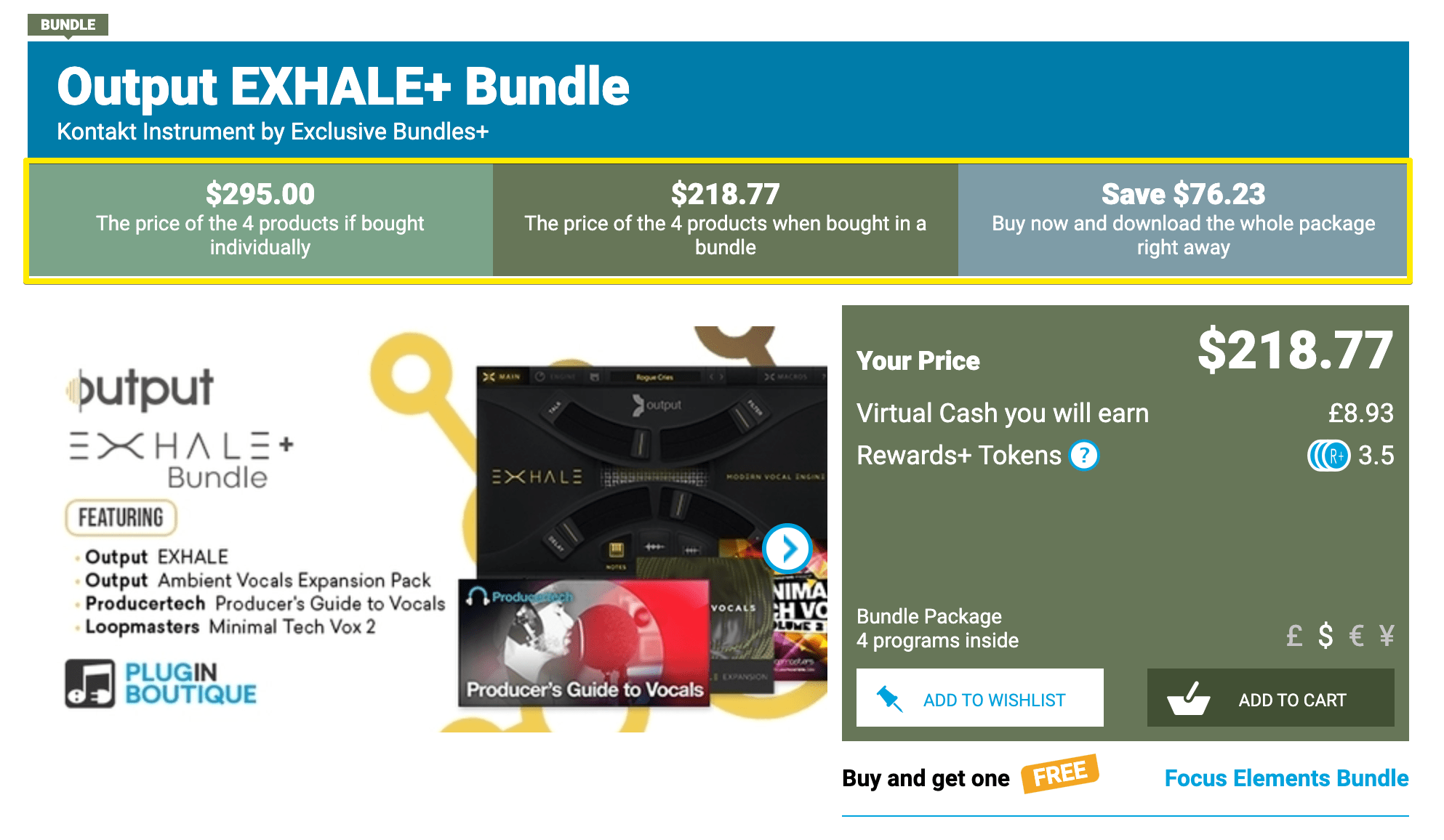 Promoción del ejemplo de precios del paquete de productos