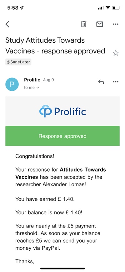 risposta prolifica approvata