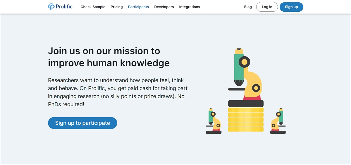 prolifica homepage dei partecipanti