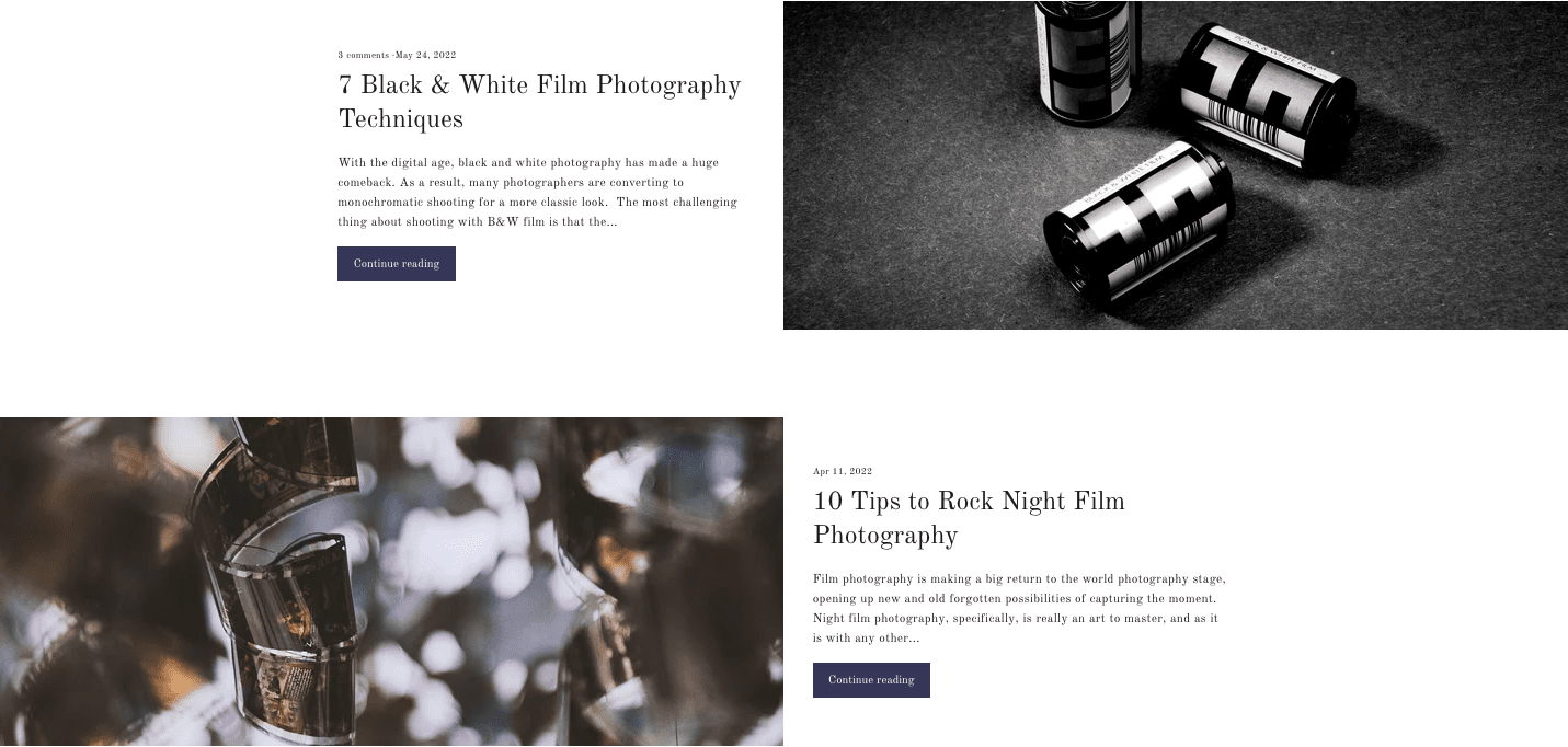 Idee pertinenti per post sul blog per un'attività di fotografia