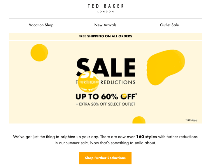 Esempio di e-mail di promozione/vendita