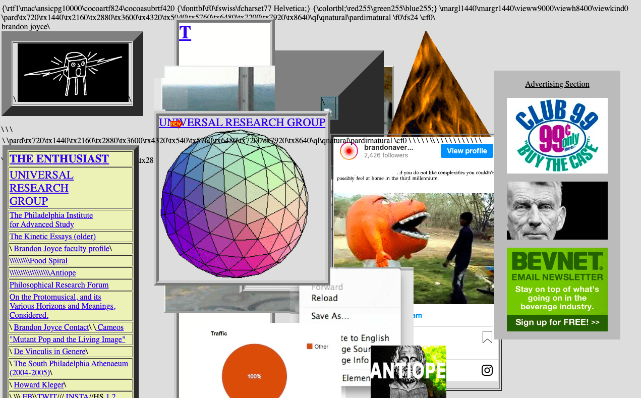 Esempio di un sito Web vecchio e obsoleto