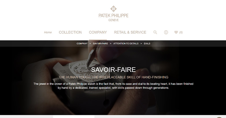 奢侈品牌 Ptek Philippe 讲故事的例子