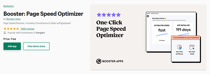 Booster: เครื่องมือเพิ่มประสิทธิภาพความเร็วเพจ Booster: Page Speed Optimizer