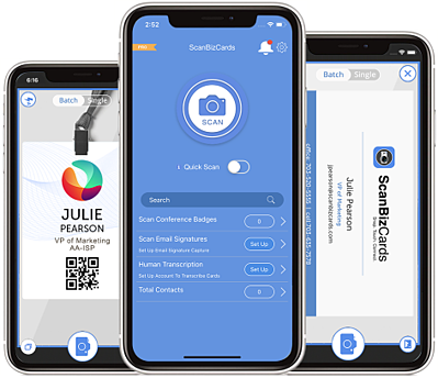 So verwenden Sie ScanBizCards