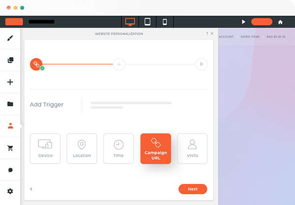 Website-Builder-Personalisierungstool