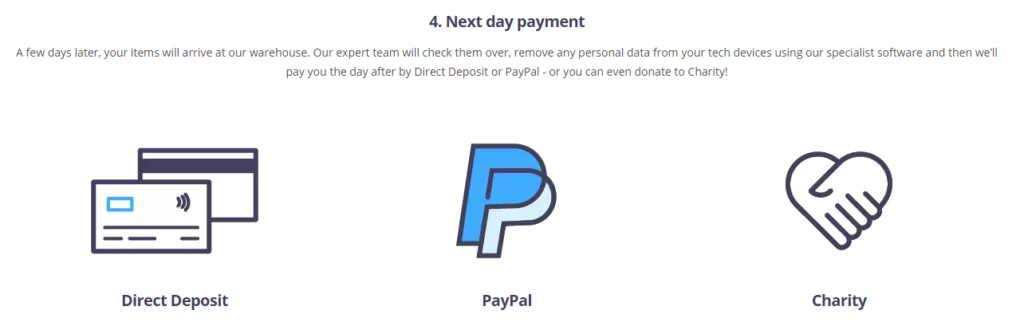 informazioni di pagamento da decluttr