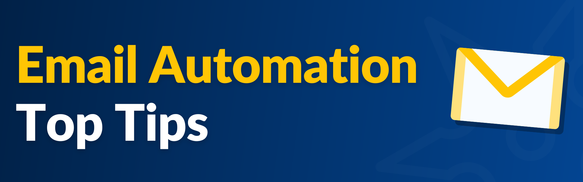 El texto dice "Consejos principales de automatización de correo electrónico"