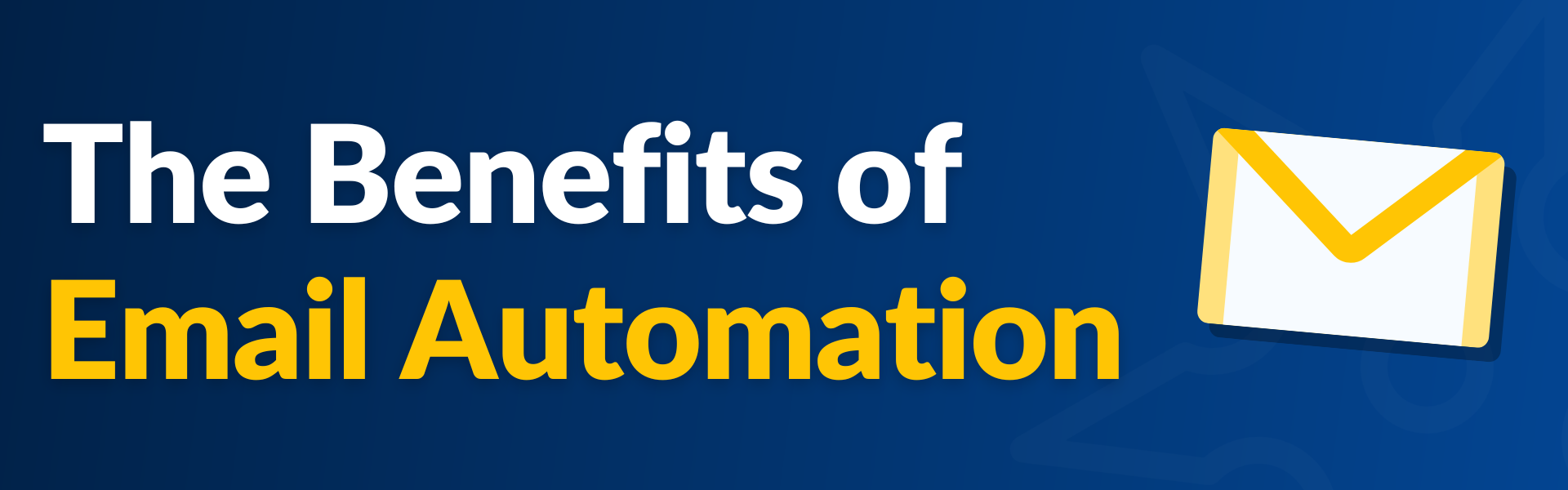 El texto dice "los beneficios de la automatización del correo electrónico"