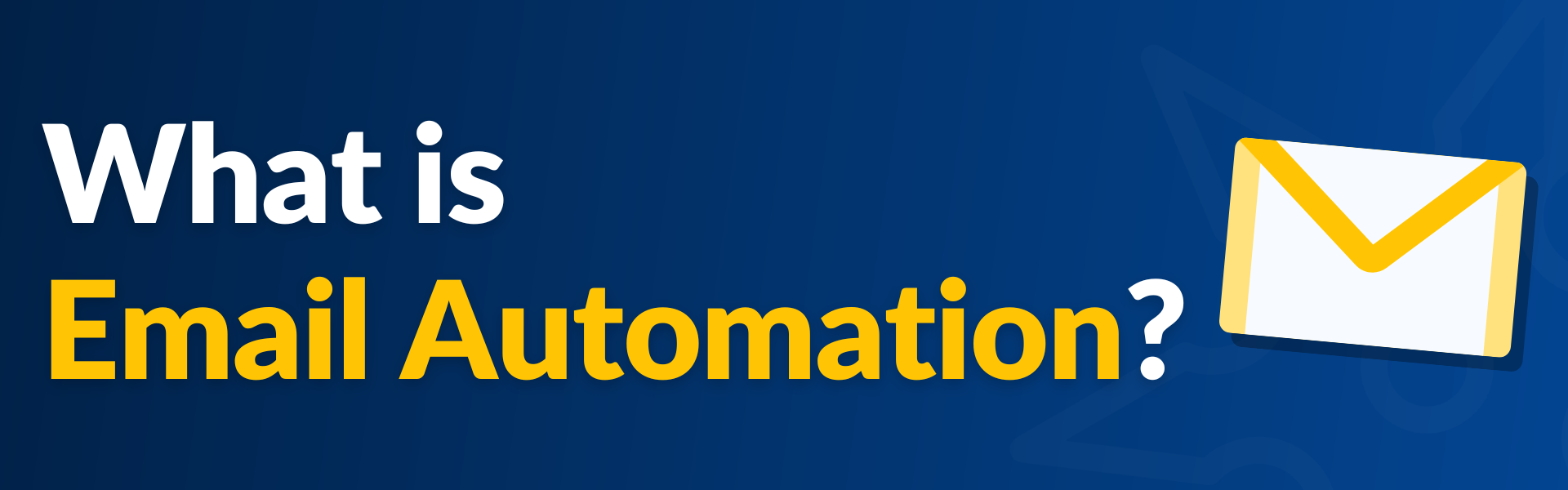 El texto dice "¿qué es la automatización del correo electrónico?"