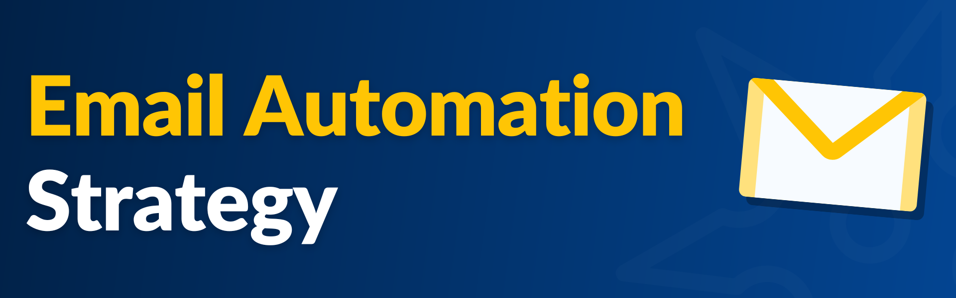 El texto dice "estrategia de automatización de correo electrónico"