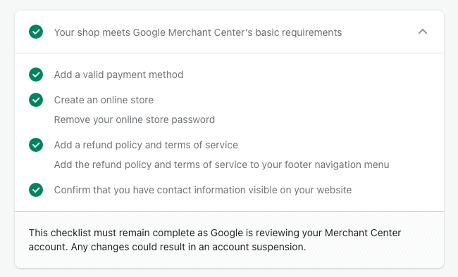 ข้อกำหนดของช่อง Google