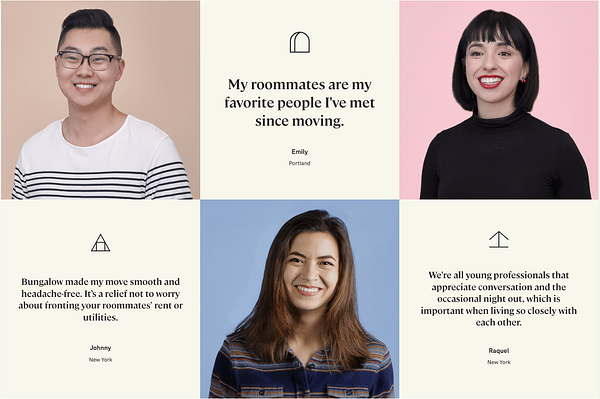 pendaratan bungalo. halaman