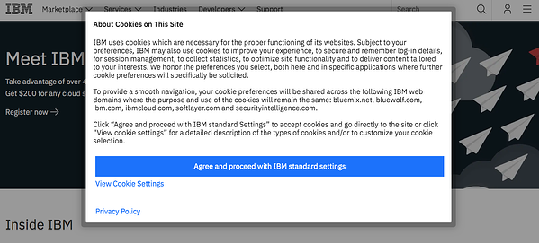 cookie di pemberitahuan situs