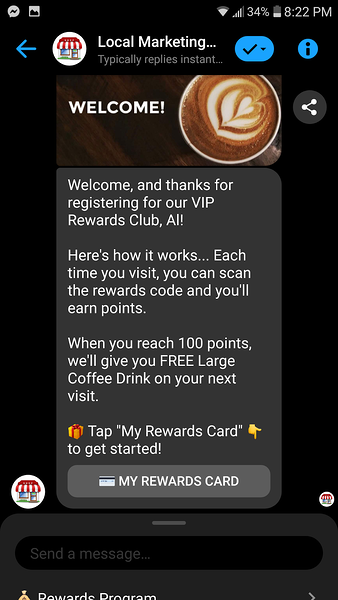 karta nagród kawowych