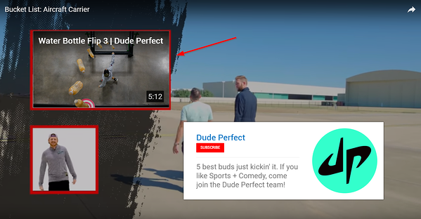 Beispiel für YouTube-Karten