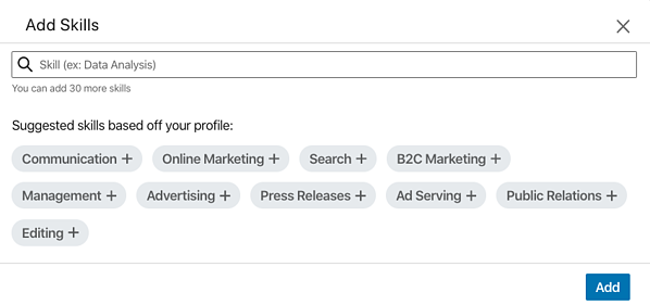 リンクインスキルのリスト
