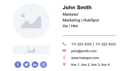 пример подписи с иконками социальных сетей