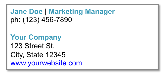 пример электронной подписи с цветами