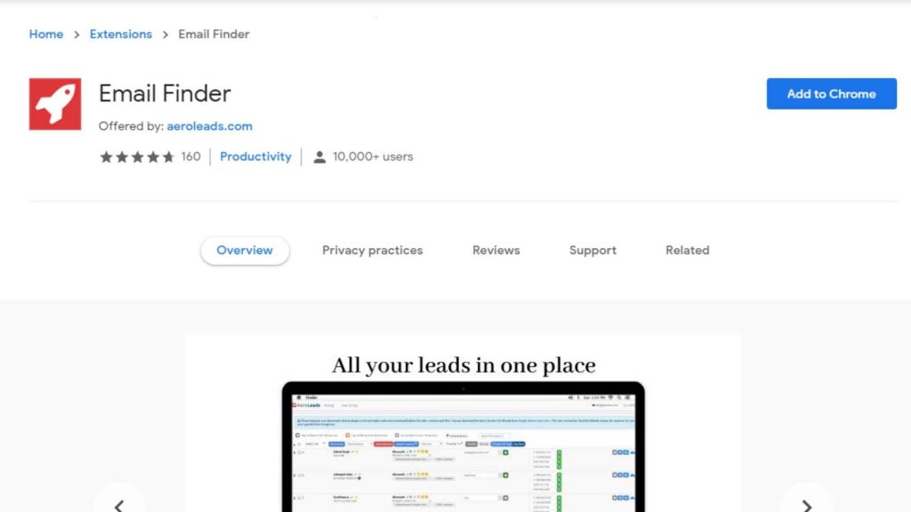 Aeroleads E-posta Bulucu