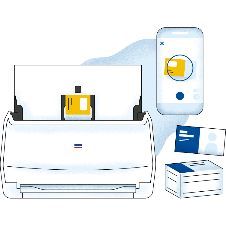 escáner de tarjetas de visita