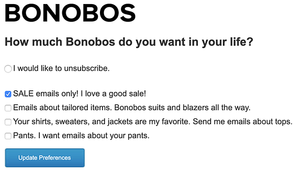 bonobo berhenti berlangganan email