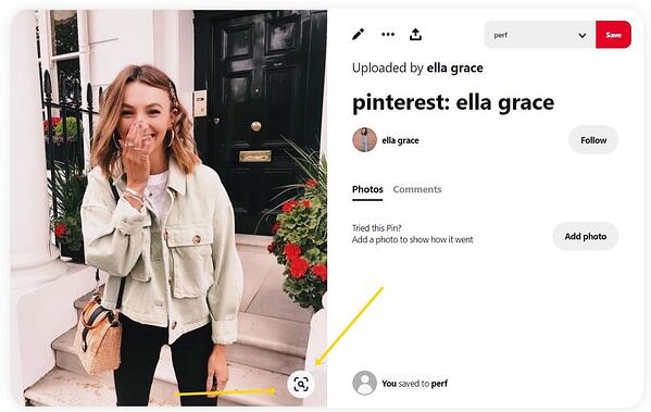 pinterest ricerca visiva