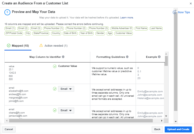 pubblico dall'elenco dei clienti