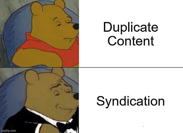 conținut duplicat vs conținut sindicalizat