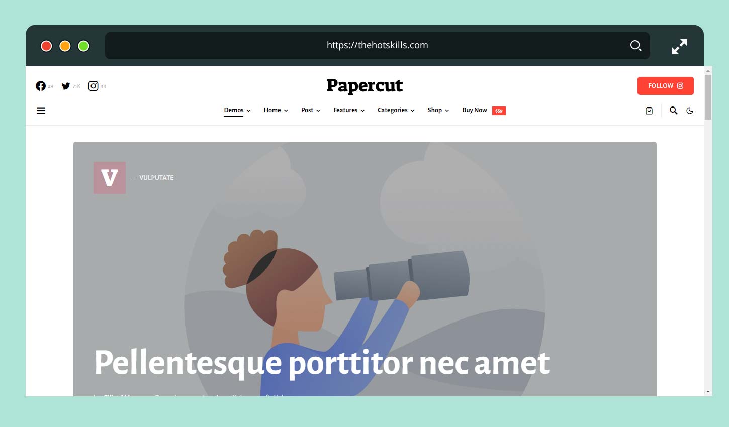 Squaretype — современная тема WordPress для блога