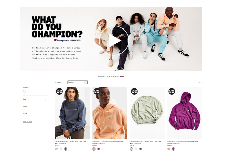 Utilizzo di video nelle pagine delle categorie di eCommerce