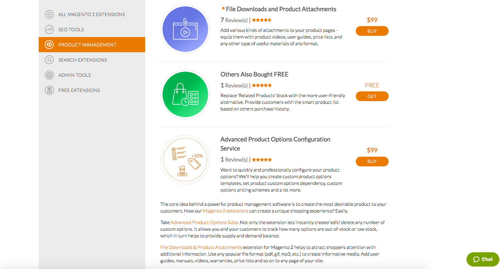 pagine di categoria e-commerce