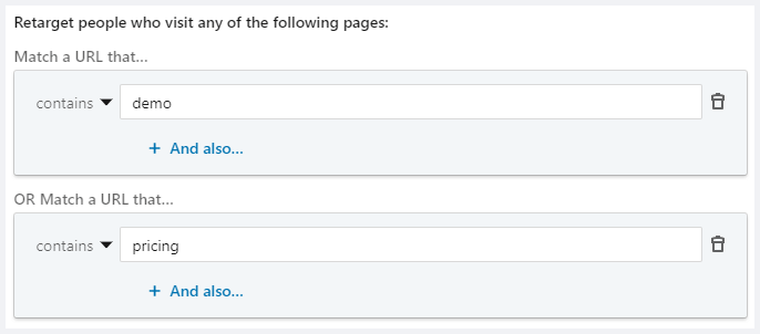 скриншот ретаргетинга linkedin