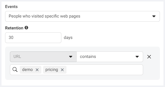 скриншот ретаргетинга фейсбука