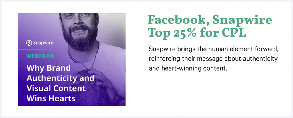 esempio di snapwire di benchmark sociali a pagamento
