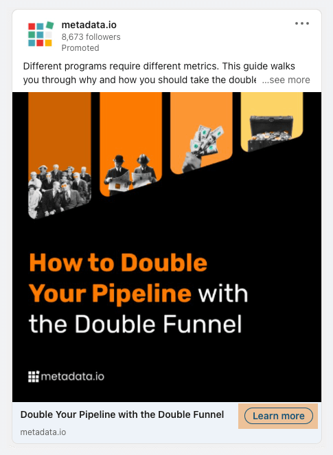 linkedin ตัวอย่างการเรียกร้องให้ดำเนินการ