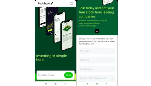 Mendaftar Dengan Robinhood