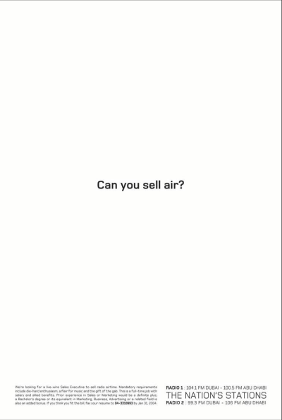 Kannst du Luft verkaufen?