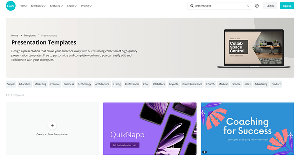 szablony prezentacji