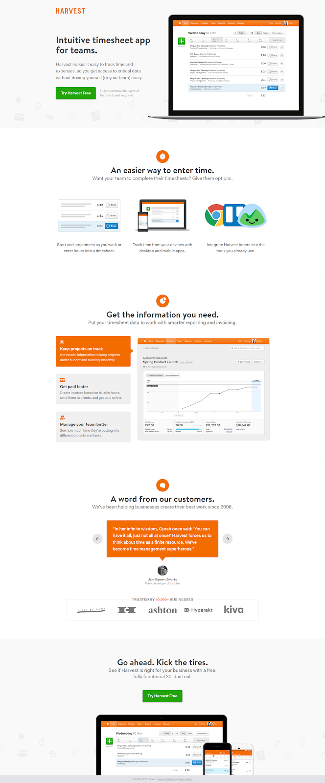 zebrać stronę reklamy