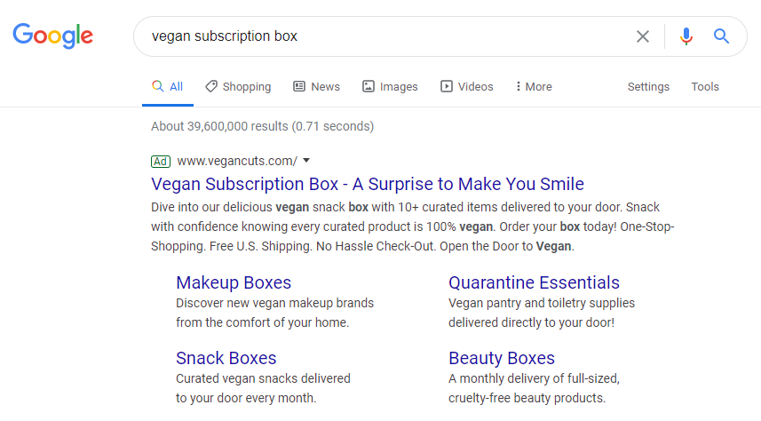 wegańskie pudełko podrzędne